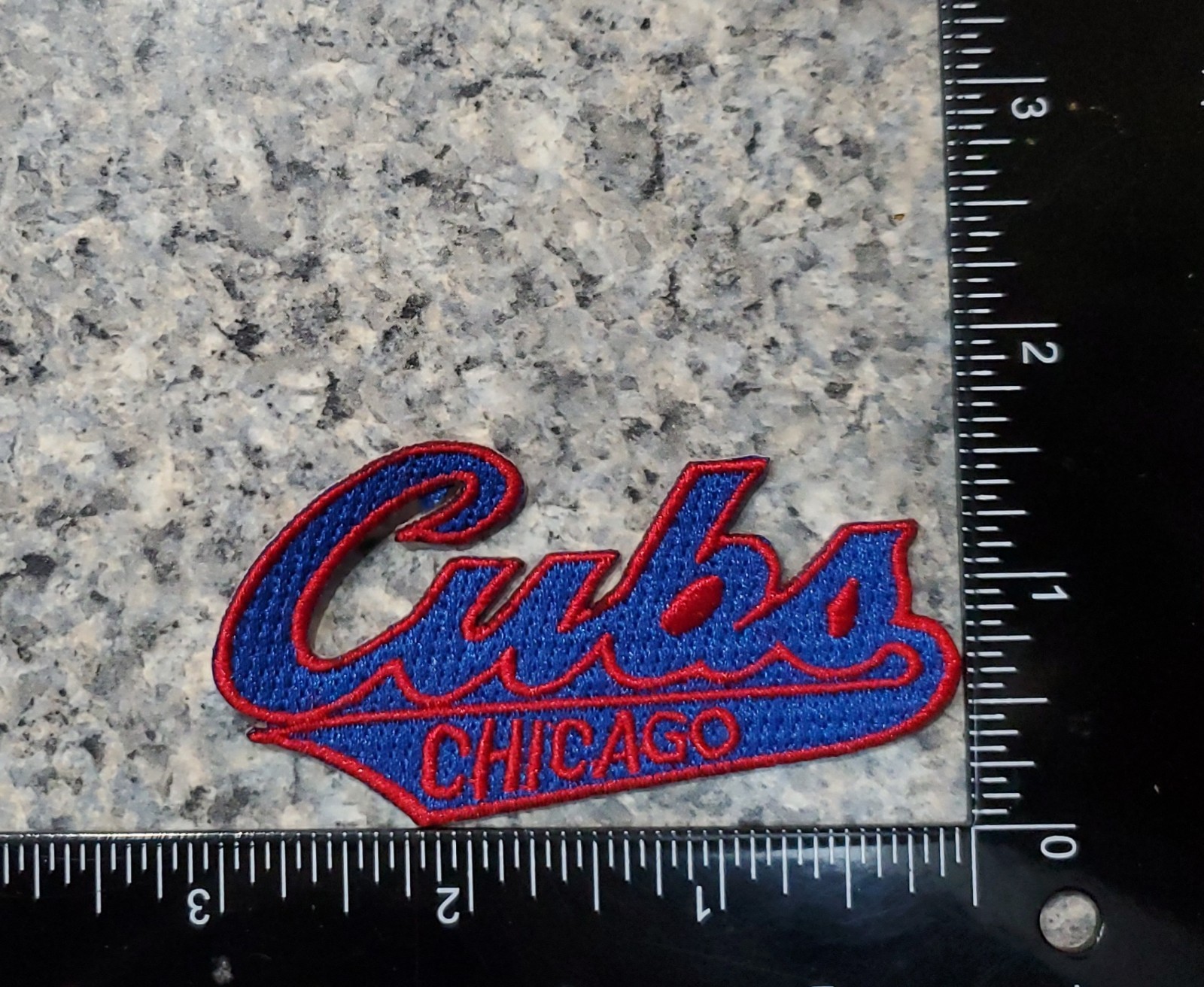 Vintage Chicago Cubs MLB Embroidered Logo Script Patch. Iron On 3"x2.5"