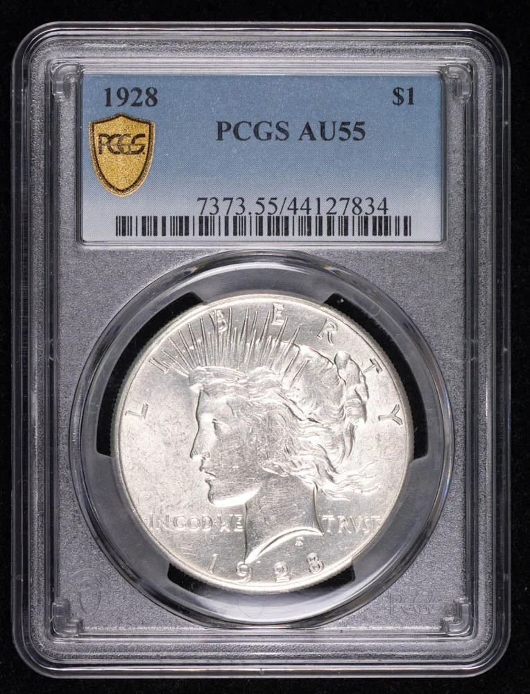 1928 P Peace Silver Dollar PCGS AU-55