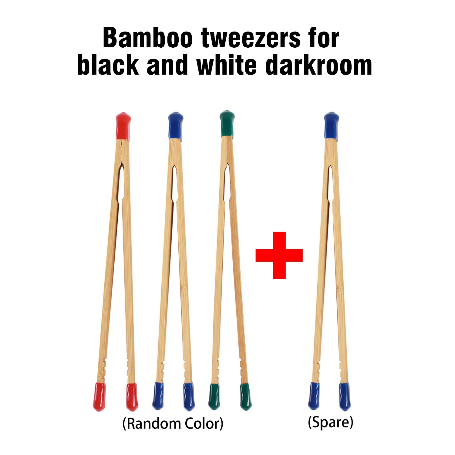 4pcs Bamboo Print Film Tongs Forceps Negative Developing Process Photo Studio