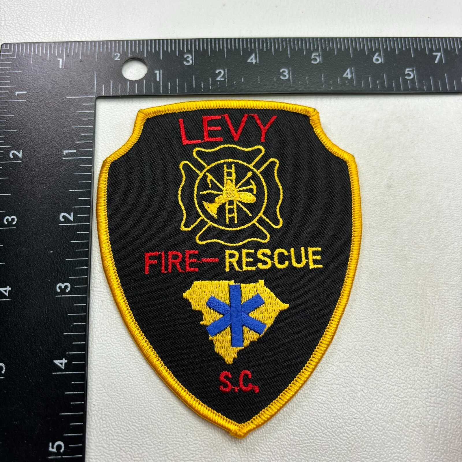 South Carolina LEVY Fire Department FIRE & RESCUE Patch (Firefighter) 44KC