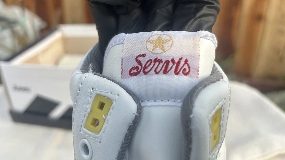 Servis Cheetah High Top Trainers White Yellow Green Shoes Afghani Tali Style OG