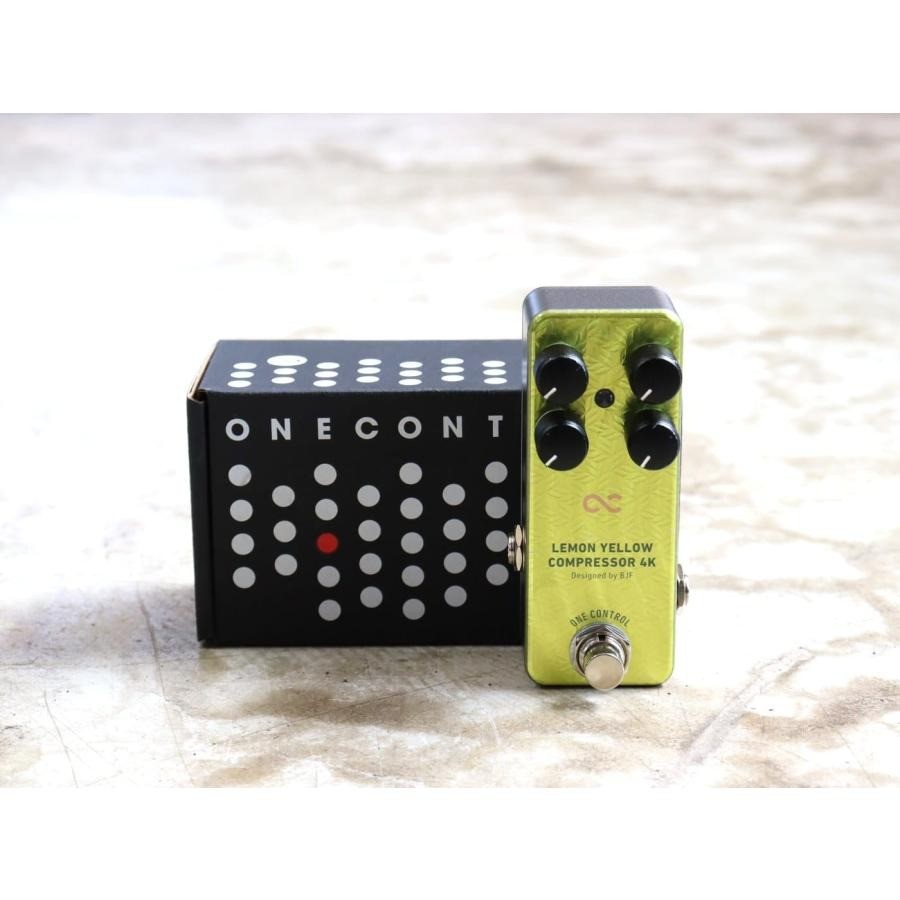 One Control Lemon Yellow Compressor 4K Guitar Effects Pedal