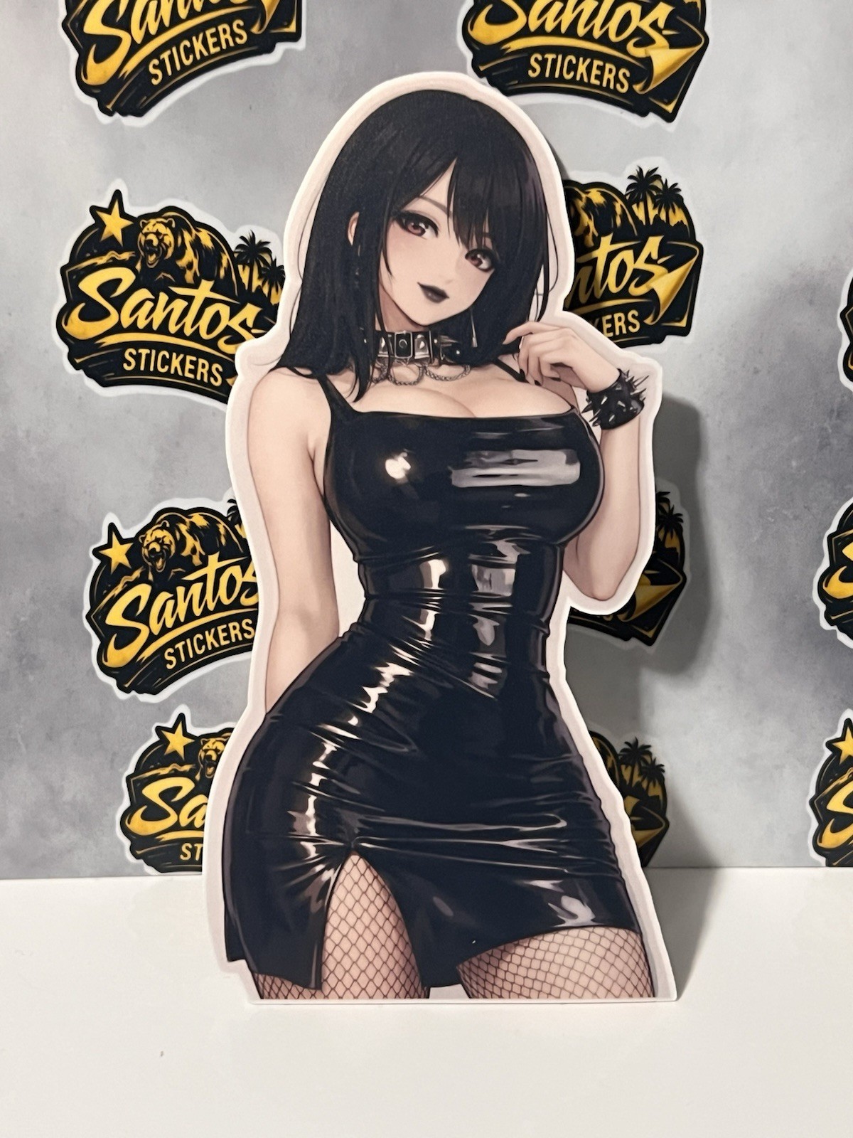 Anime goth girl Sticker , goth girl , 5x2.5