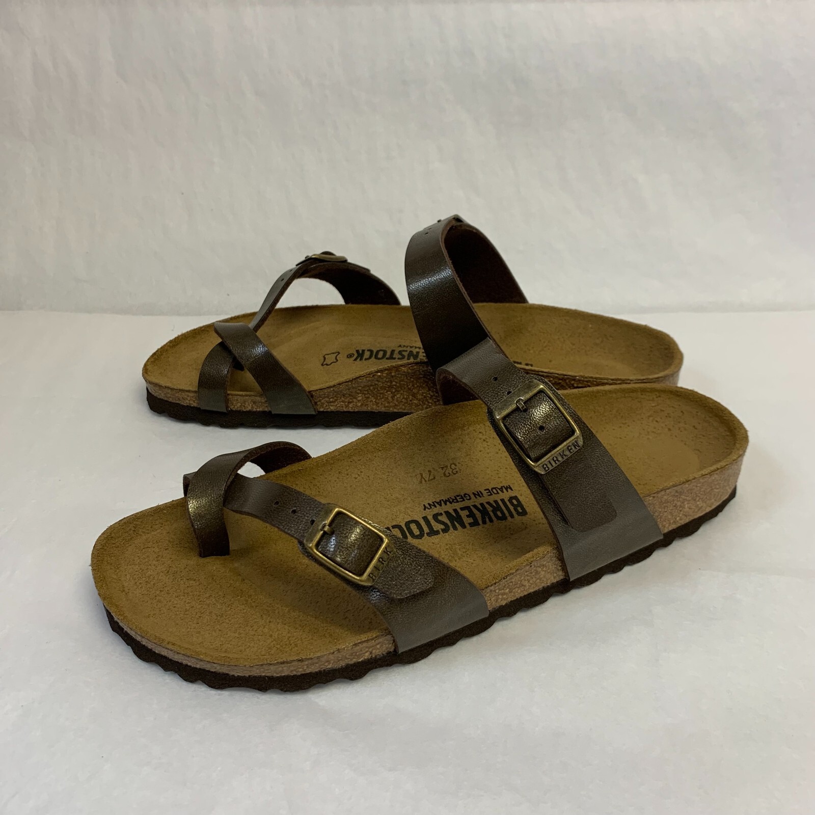 Birkenstock New w/o Box Mayari Golden Brown Birko-Flor Narrow - Select Size