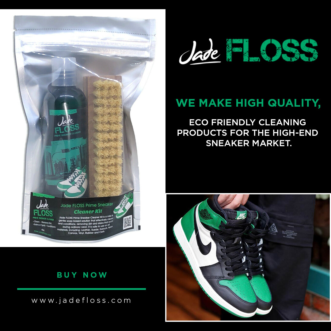 Jade Floss Sneaker Cleaner Bottle Kit *ECO-Friendly - 8 Ounces