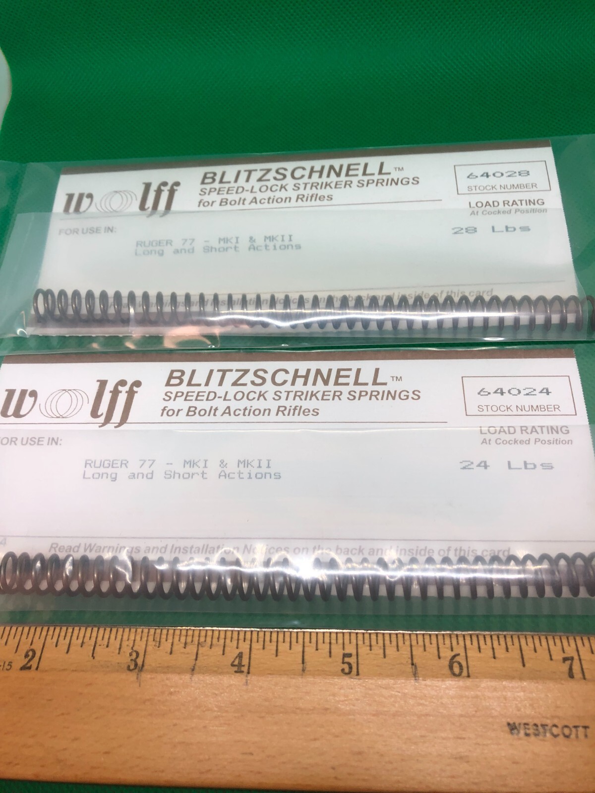 RUGER 77 MKI MKII All Except 22 Blitzschnell Speed-Lock Striker Springs by WOLFF