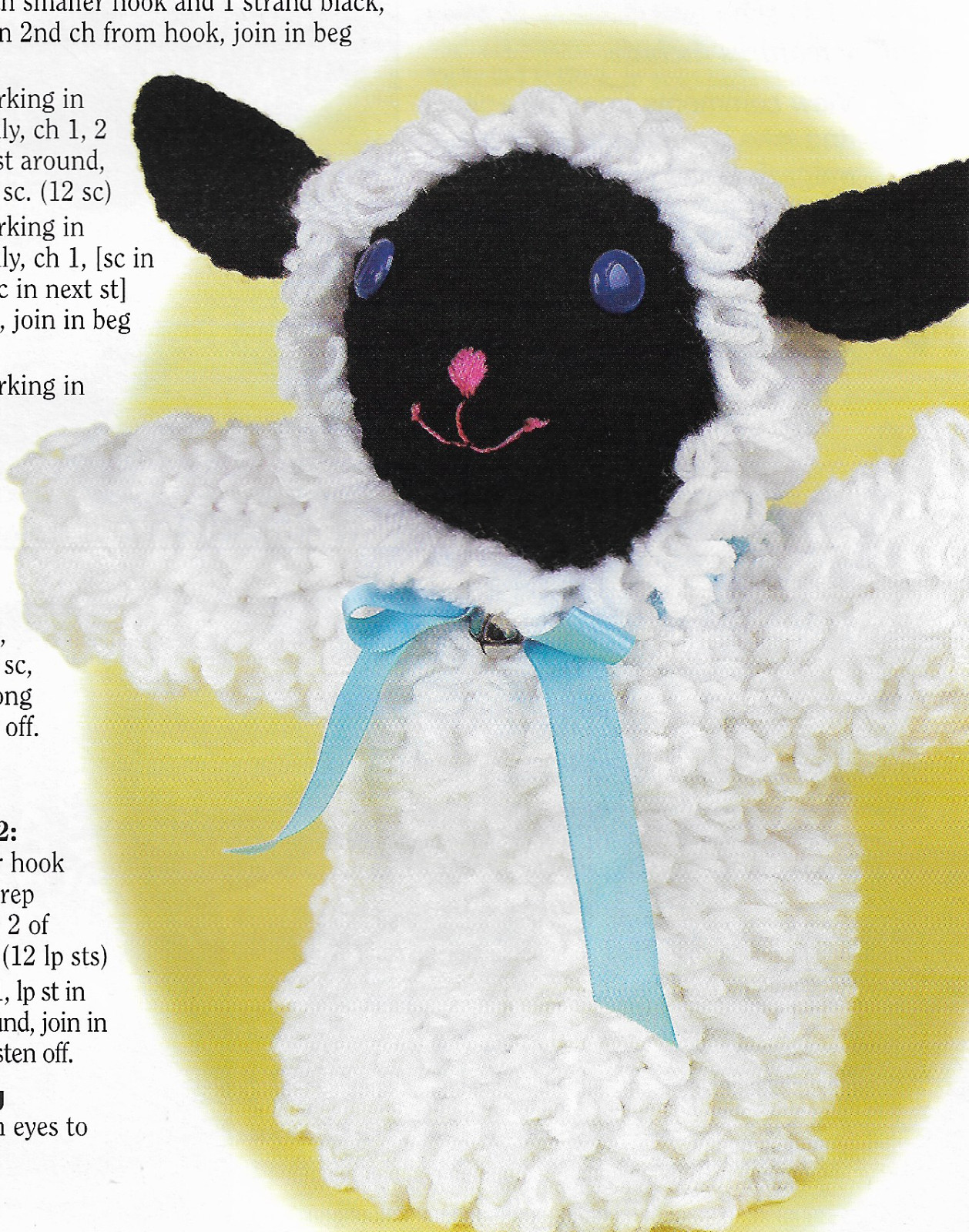 Black-Faced Lamb crochet pattern instructions