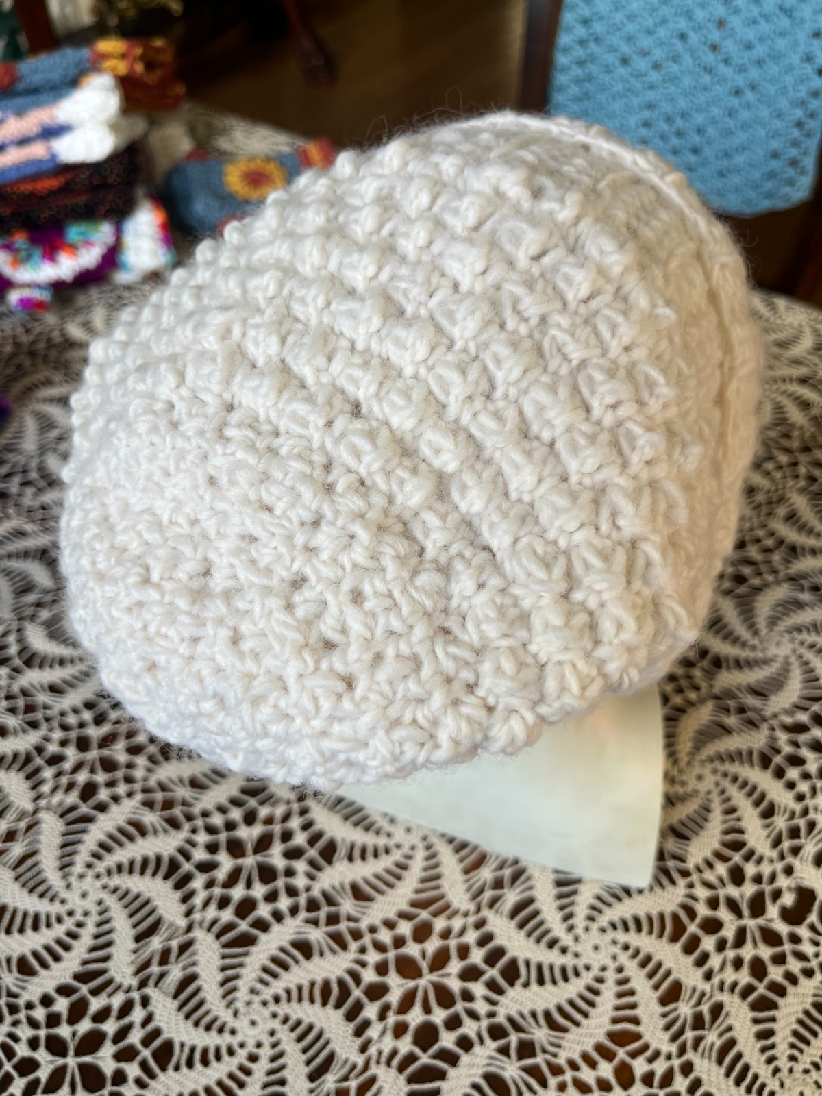 Handmade Hat & Scarf Set – Hand Crocheted, Wool-Ease (One Size)