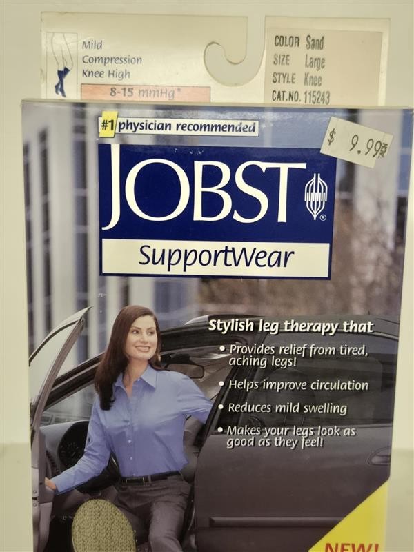 Jobst Mild Compression Knee High 8-15mmHg,Knee,Sand,Large