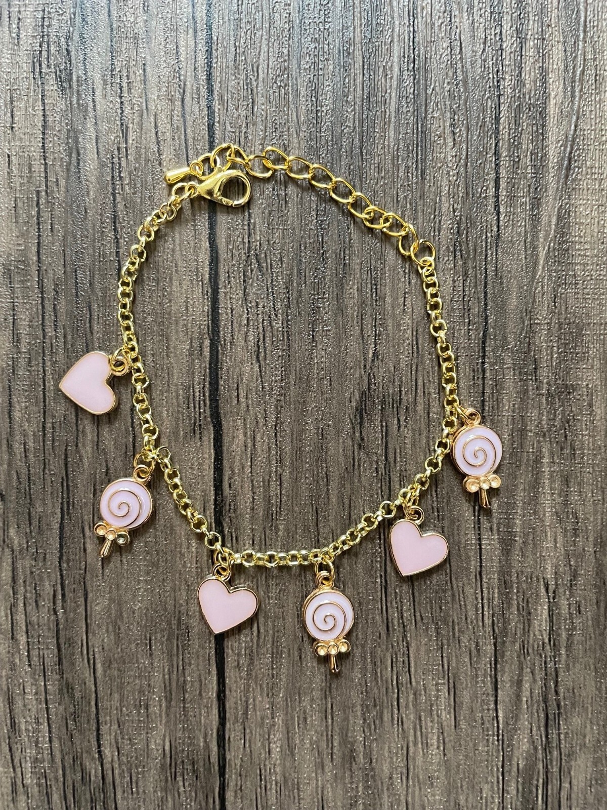 Handmade 4- Piece Love Charm Bracelet Set