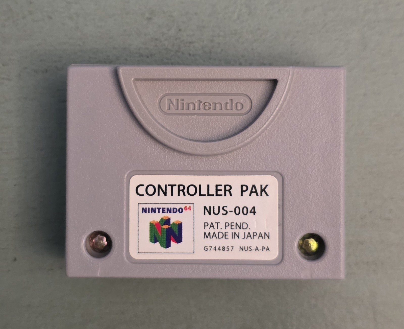 N64 Controller Pak NUS-004 (NEW BATTERY) Official Nintendo 64 Memory Card OEM