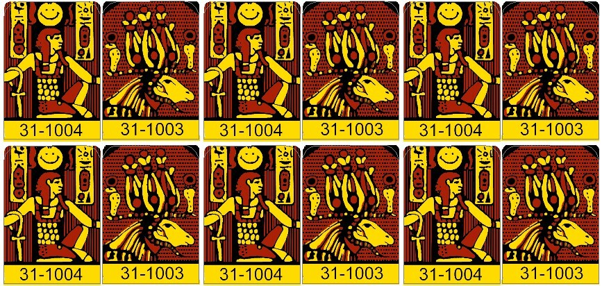 Williams Pharoah Pinball Machine Drop Target Decal Set