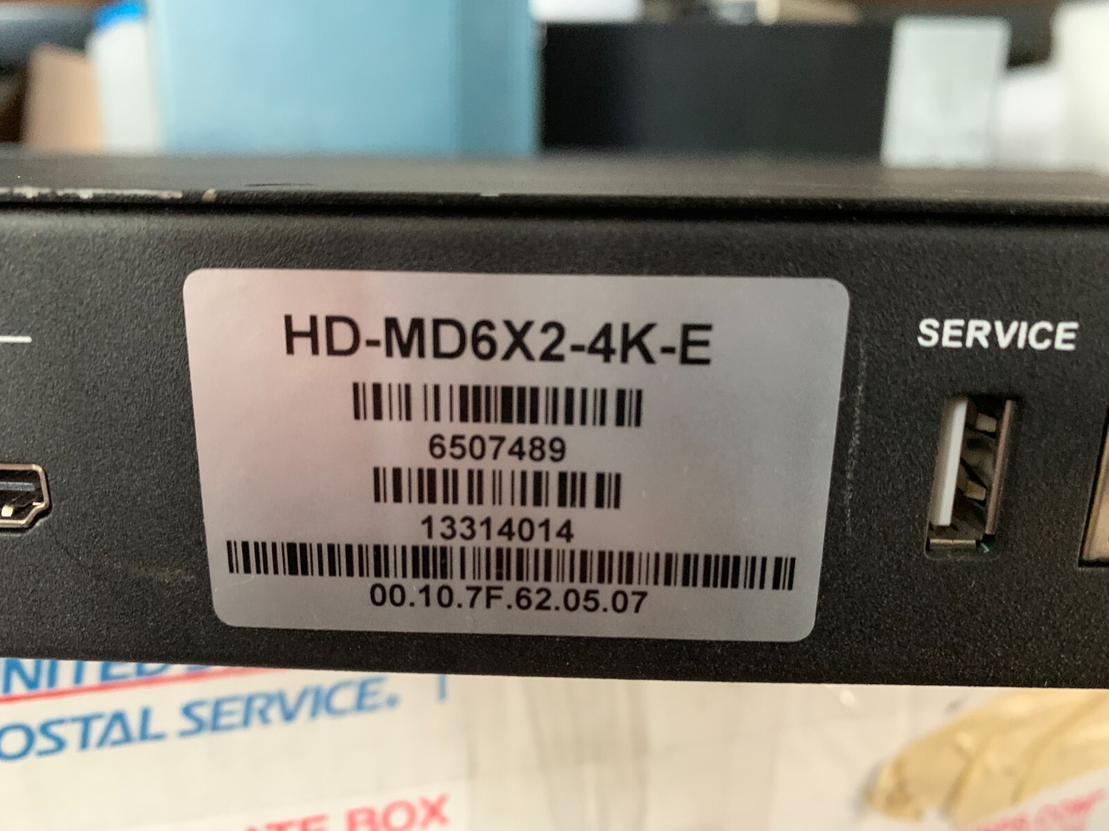 CRESTRON HD-MD6X2-4K-E - 6 HDMI IN, 2 HDMI OUT 4K MATRIX SWITCHER
