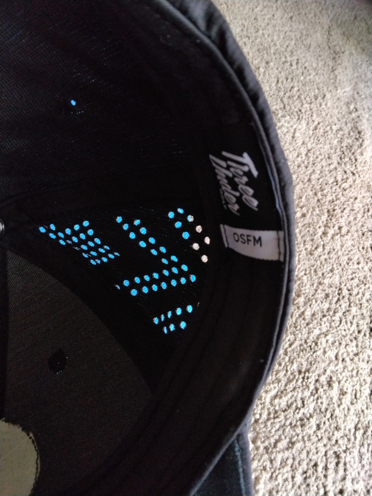 Three Under Golf Vented Cap - Est. MMXXI - Black & White Snap Back - Adjustable