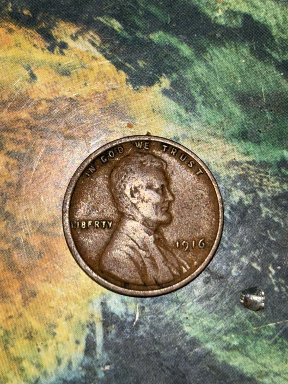 Rare 1916 Wheat Penny With Liberty Error And No Mint Mark