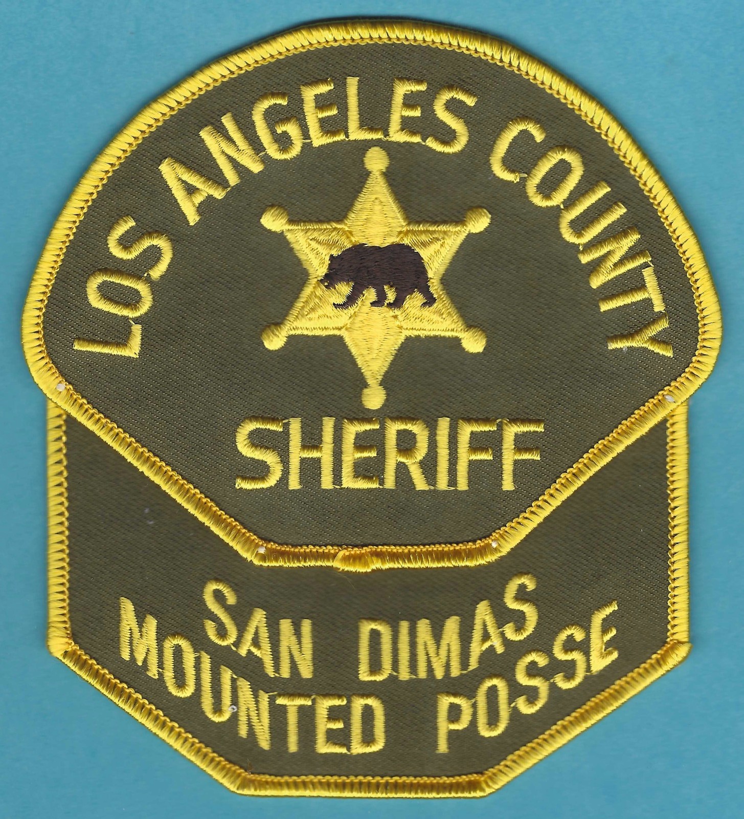 LOS ANGELES CALIFORNIA SHERIFF SAN DIMAS DIVISION MOUNTED POSSE SHOULDER PATCH