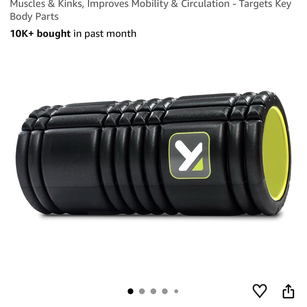 TriggerPoint Grid 1.0 Multi-Density Foam Roller 13in Black/Green