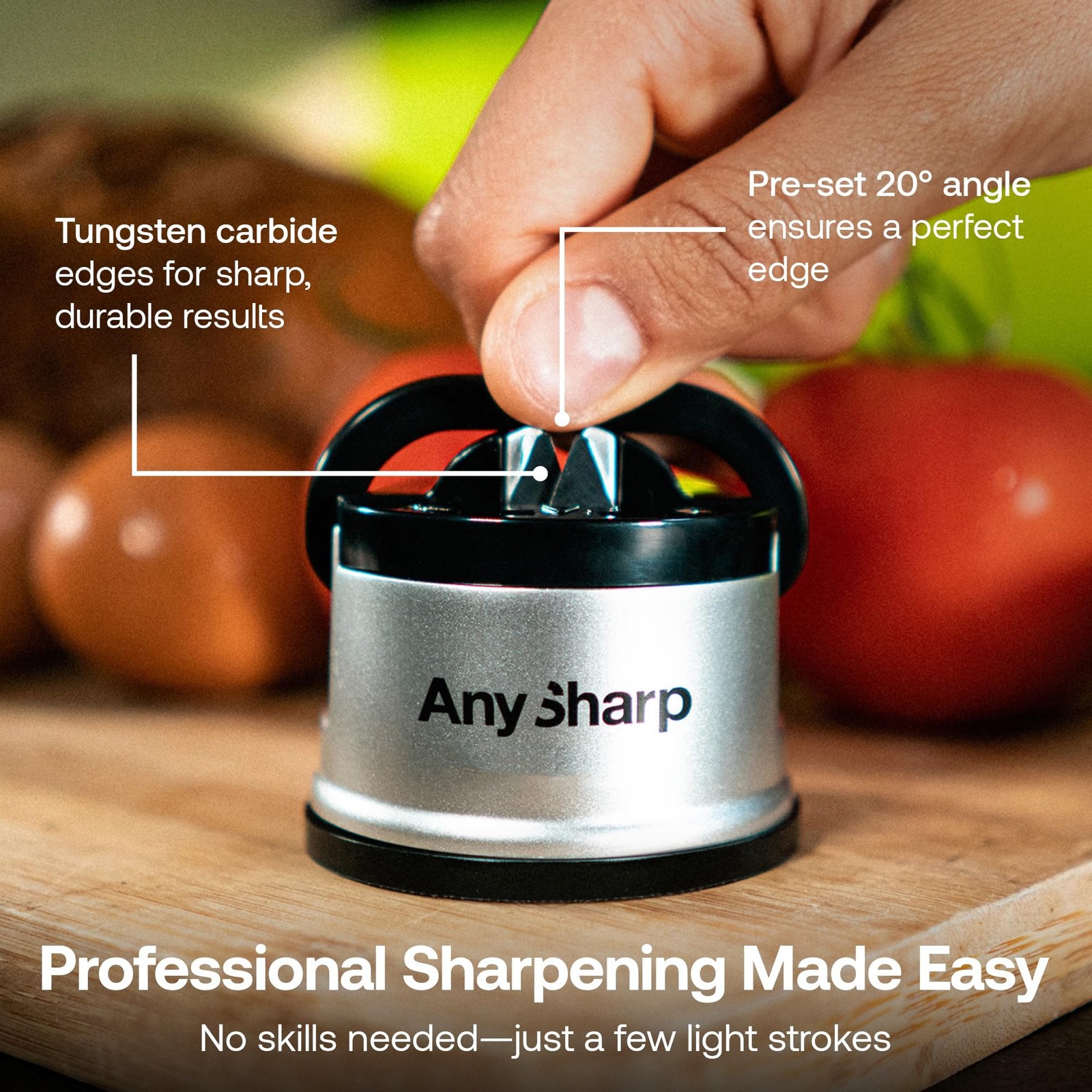 – GLOBAL – Hands Free Knife Sharpener - Easy to Use Sharpening Tool with Powe...