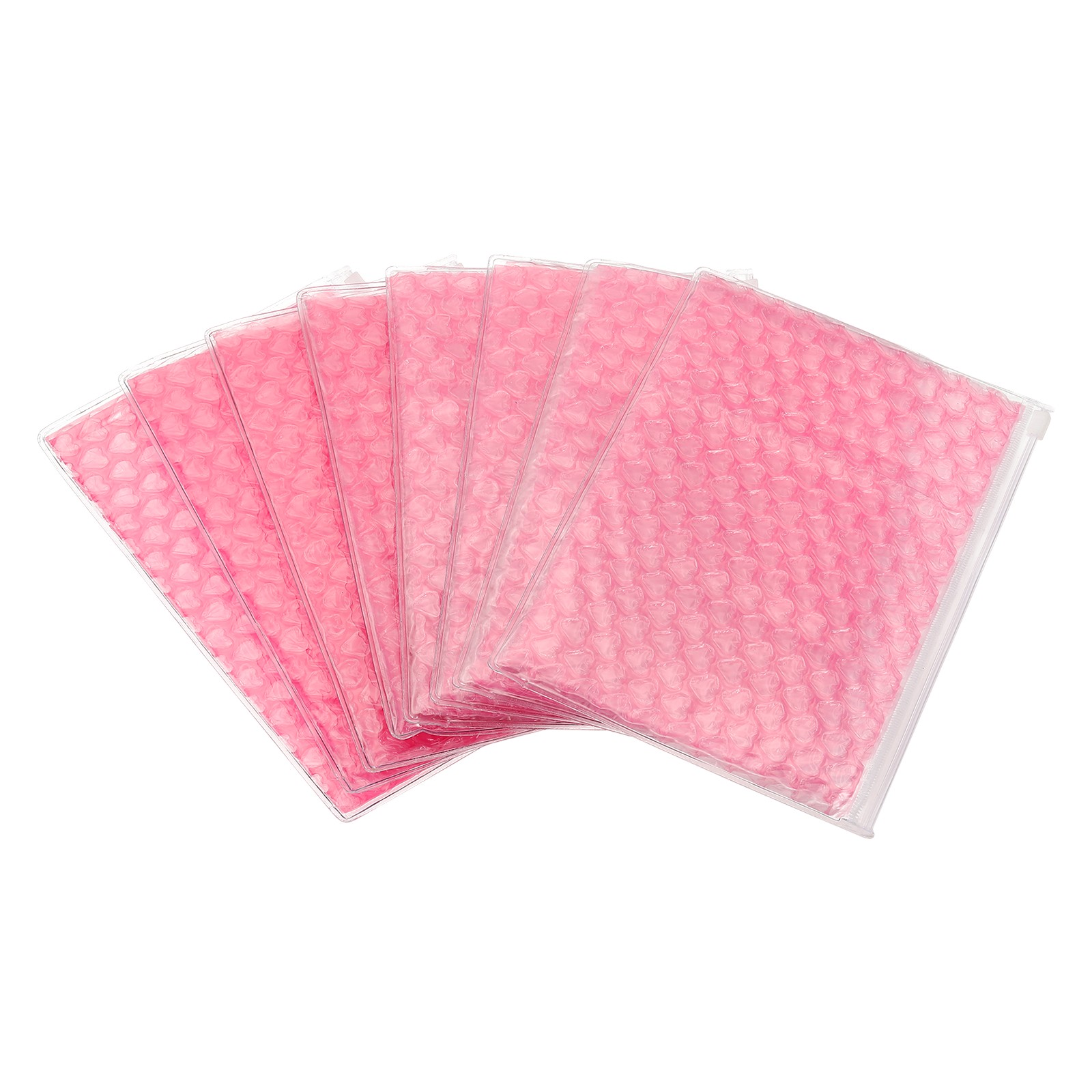 8pcs 6 x 9 Inch Bubble Bags Bubble Wrapping Pouches Zipper Packing Rose Red