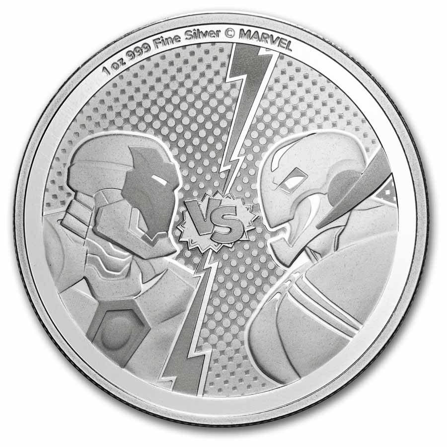 2025 Niue 1 oz Silver $2 Marvel Iron-Man vs Ultron