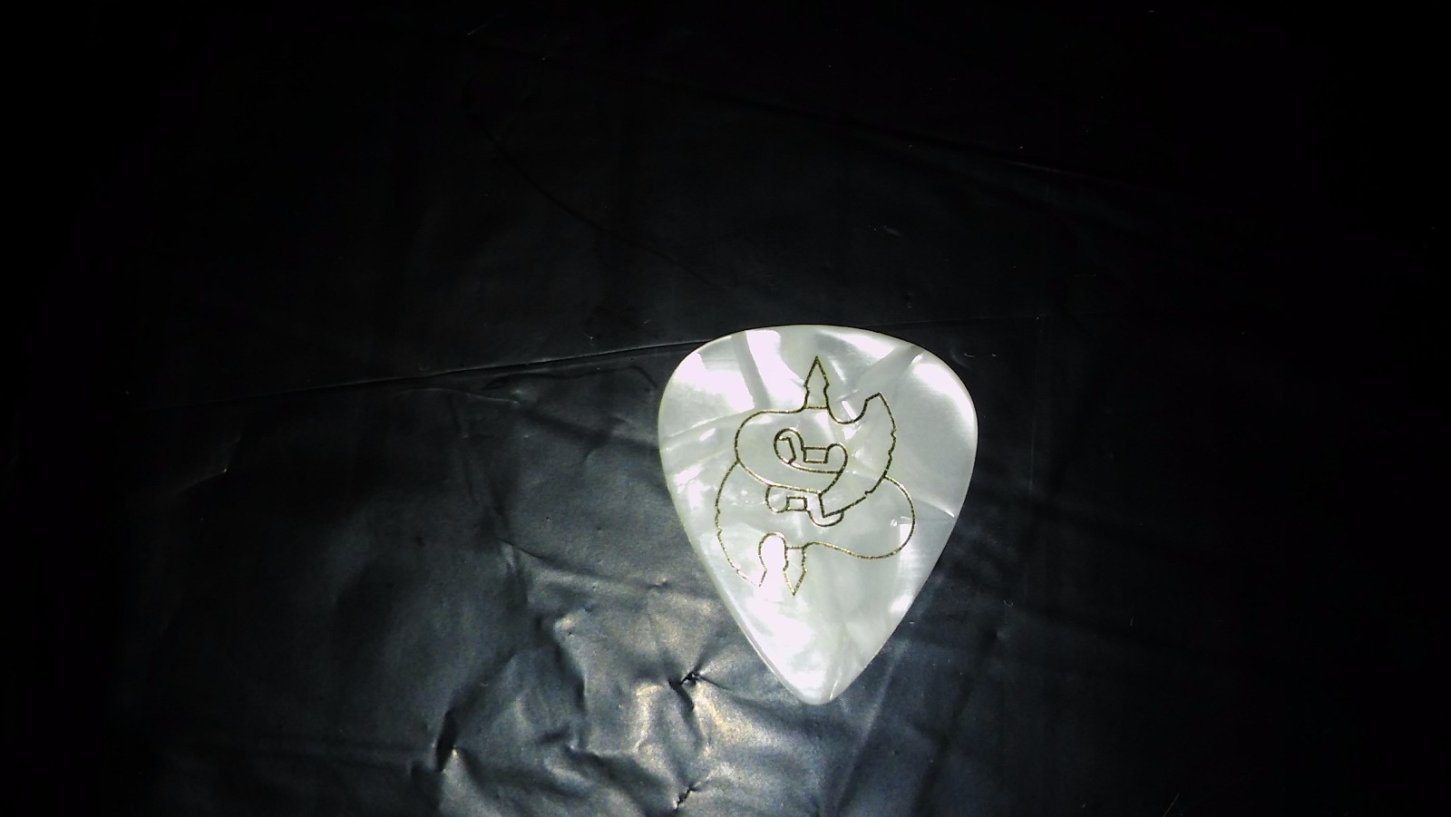 SAXON RaRe Older Concert Tour Gold On Pearl Cool GUITAR PICK