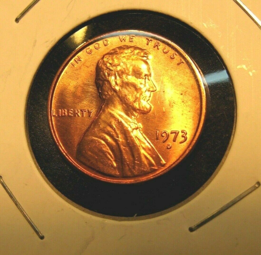 1973 - D   Lincoln  Memorial  Cent  BU   Red  Nice US Coin  Combined   Shipping