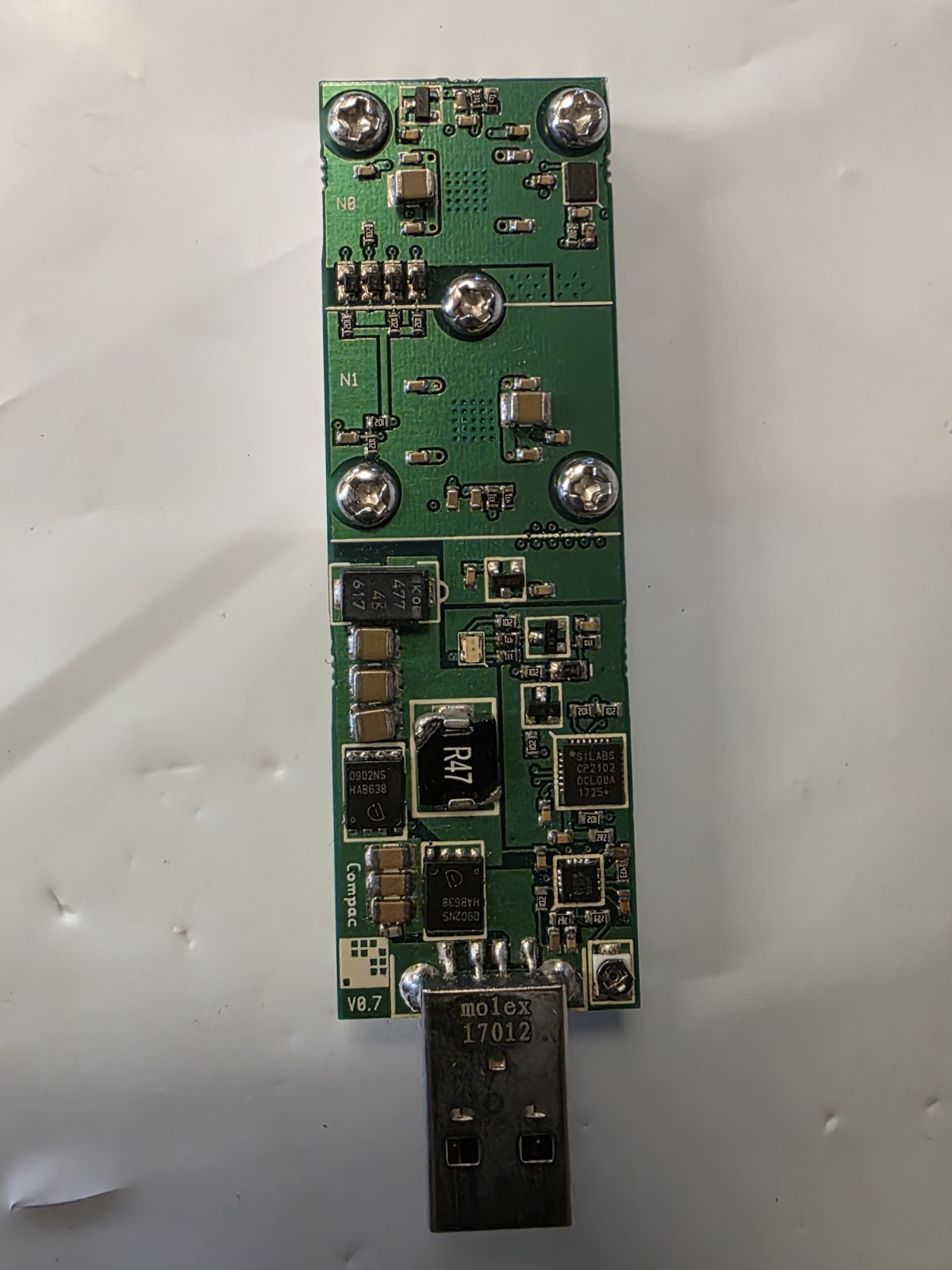 USB Miner Board w/ Heatsink – 2PAC Marked PCB – Untested