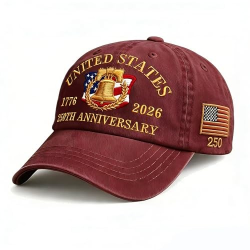 250th Anniversary Patriotic Baseball Cap 1776-2026