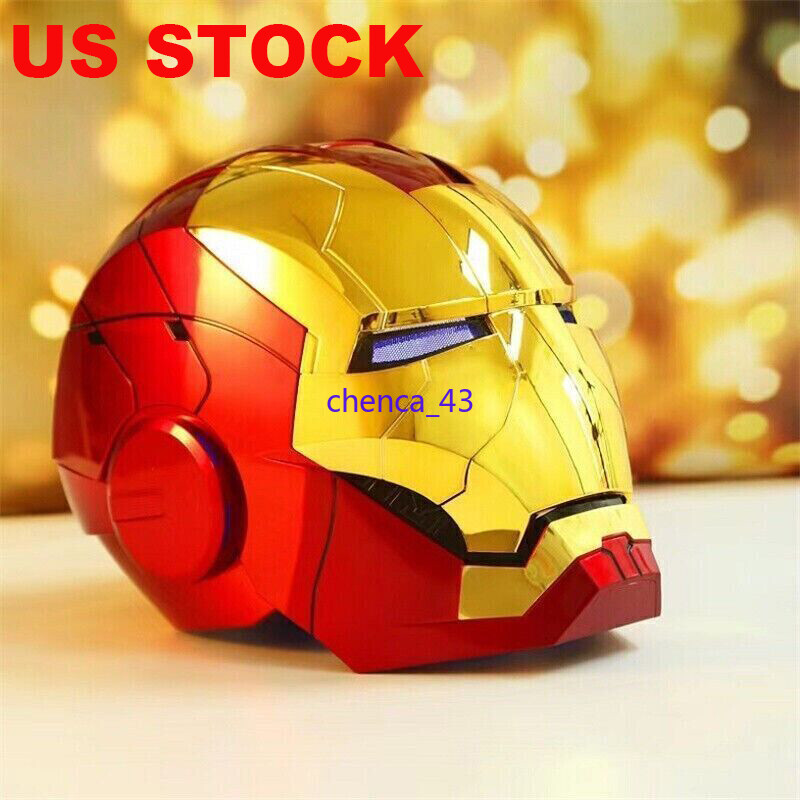 IN US! AUTOKING Iron Man MK5 Helmet 1:1 Wearable Voice Control Cosplay Prop Gift