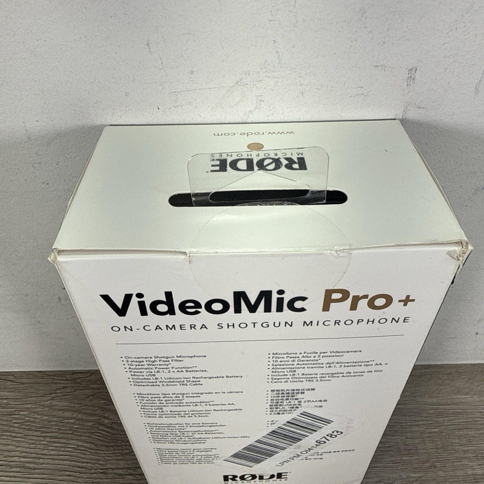 RODE VideoMic Pro Plus On-Camera Shotgun Microphone + Deadcat + Battery