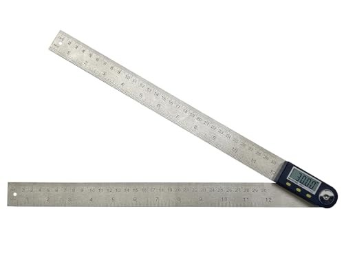 12 Inch Digital Angle Finder, JYEASTZ Stainless Steel Digital Protractor 12inch