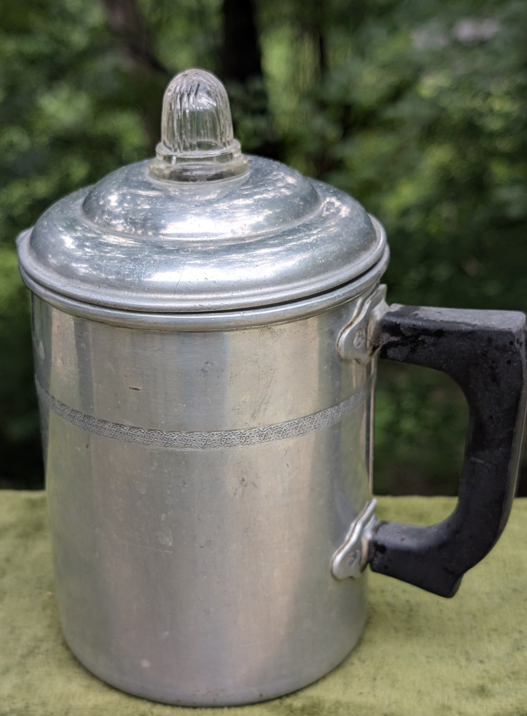 VINTAGE CRAFTMASTER PRODUCTS ALUMINUM COFFEE PERCOLATOR COMPLETE KITCHEN PROP