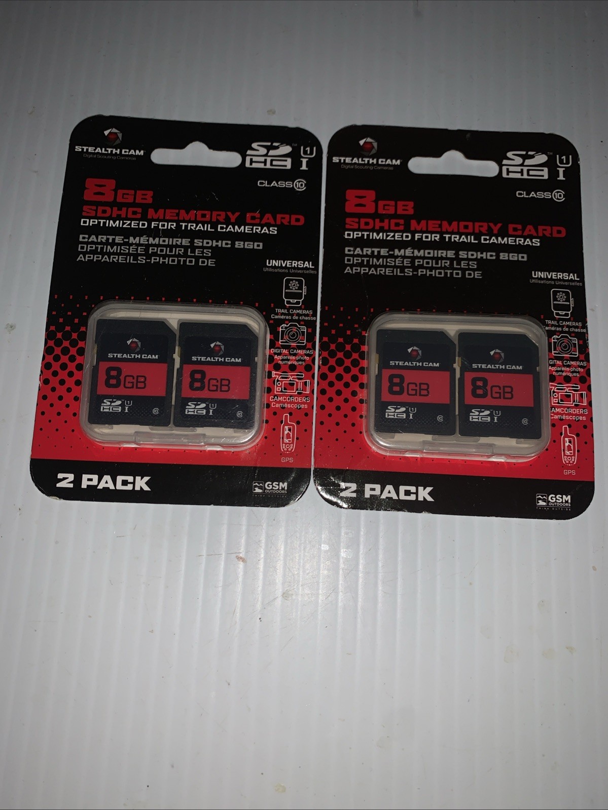 Stealth Cam Heavy Duty Game Trail Camera 8GB SD Memory Card Two Packs (32 Gb )