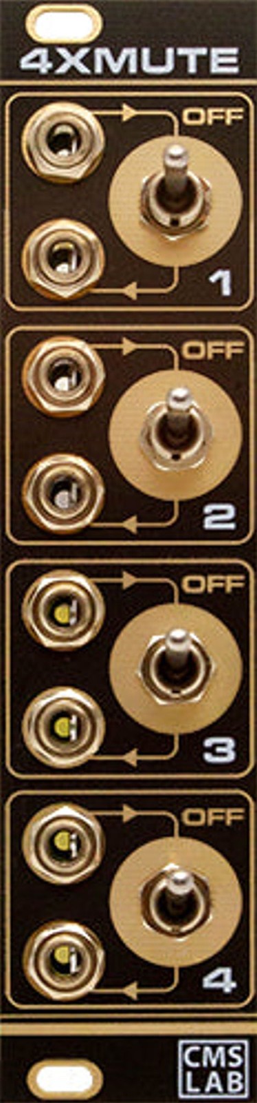 FEEDBACK 4XMUTE QUAD AUDIO + CV MUTE : NEW : [DETROIT MODULAR]