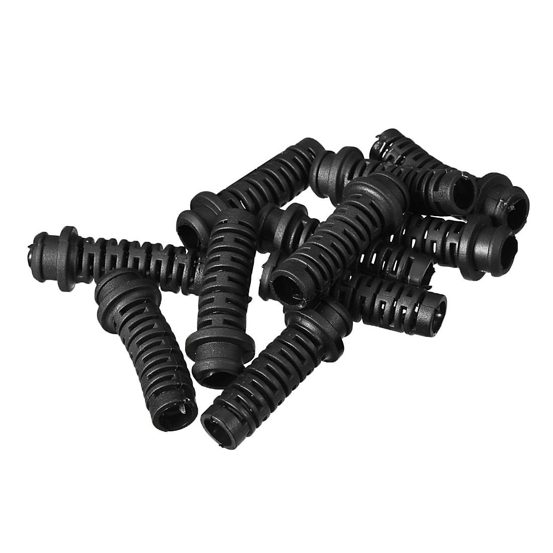 10pcs 6mm Inner Dia PVC Strain Relief Cord Boot Protector Power Tool Hose Black