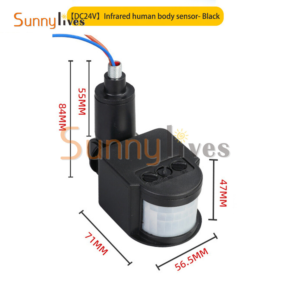 DC12V/24V Motion Sensor Infrared PIR Movement Detector Sensor Light Switch US