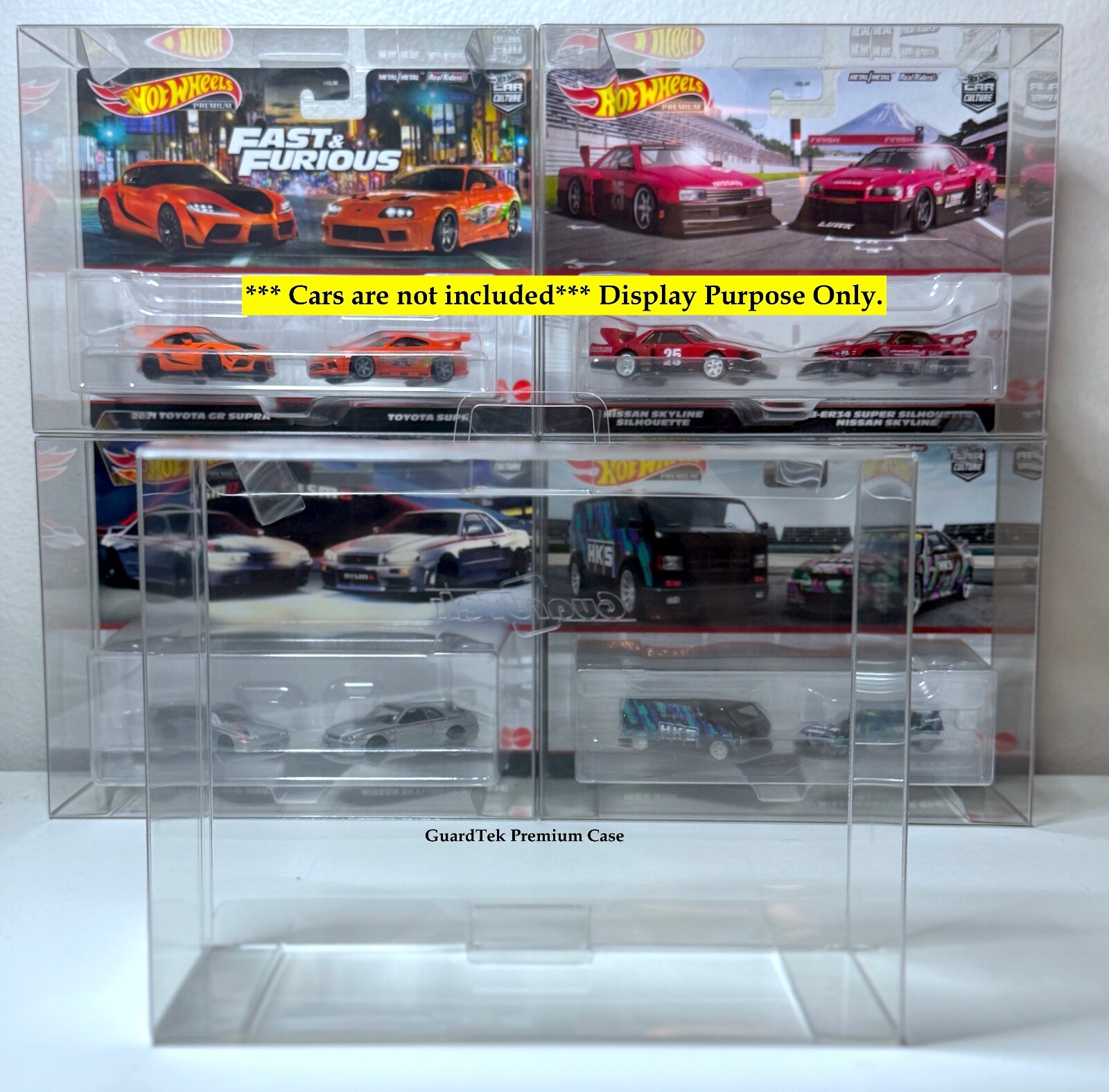 Guardtek Card Protector for Hot Wheels Target 2 Pack HKS Nissan Skyline (5 pcs)