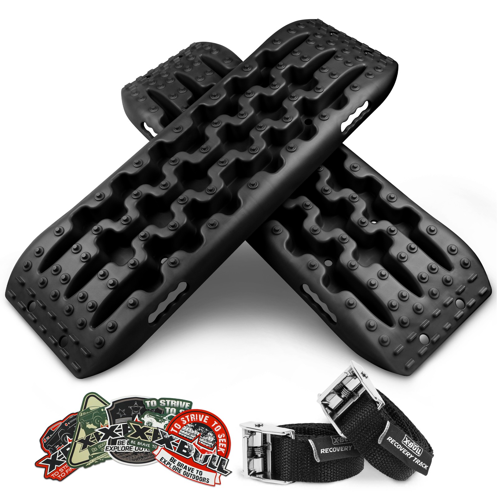 X-BULL Recovery Traction Tracks Boards Tire Ladder Sand Snow Mud 4WD Black Gen2