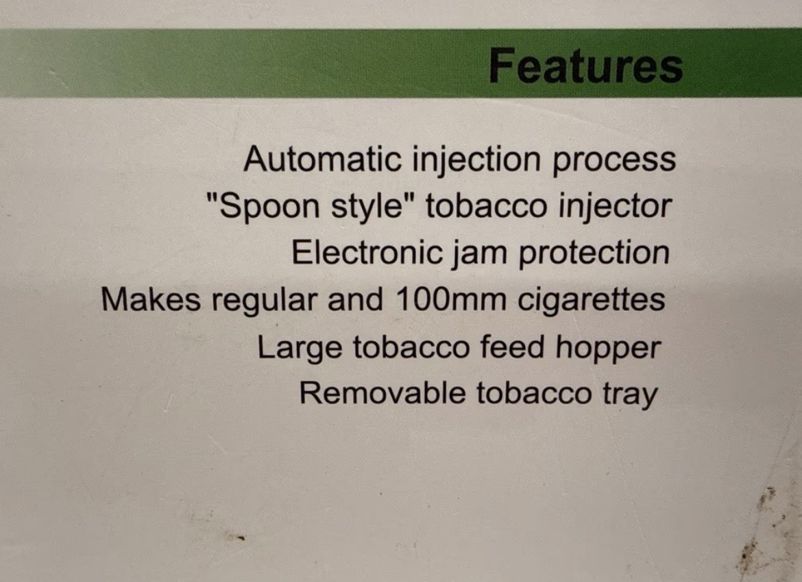 Powermatic II+ Electric Cigarette Injector Cigarette Rolling Machine +2 Cig Case