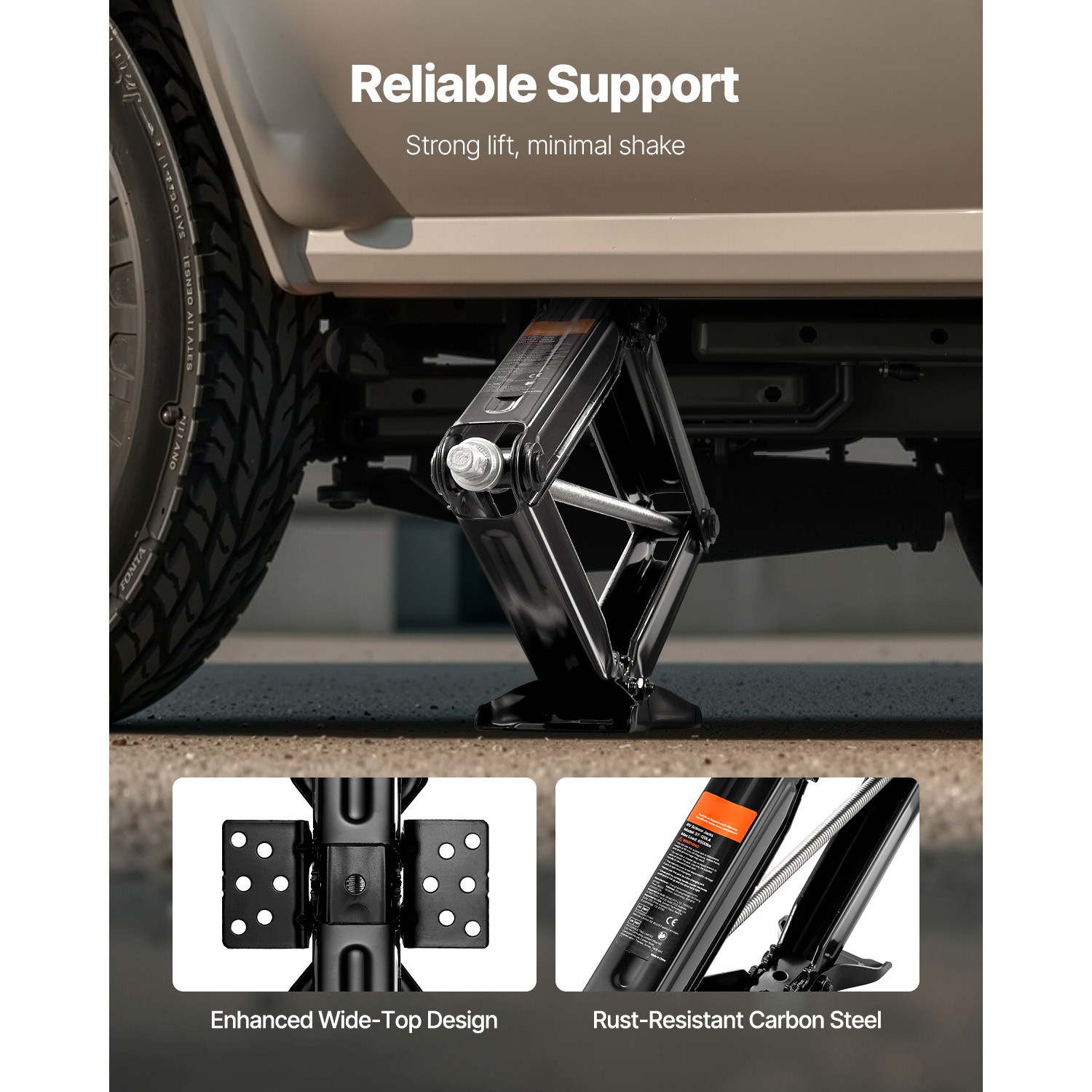 Set 4 9000lb RV Stabilizer Leveling Scissor Jacks w/Socket & Install Kit 23.4"