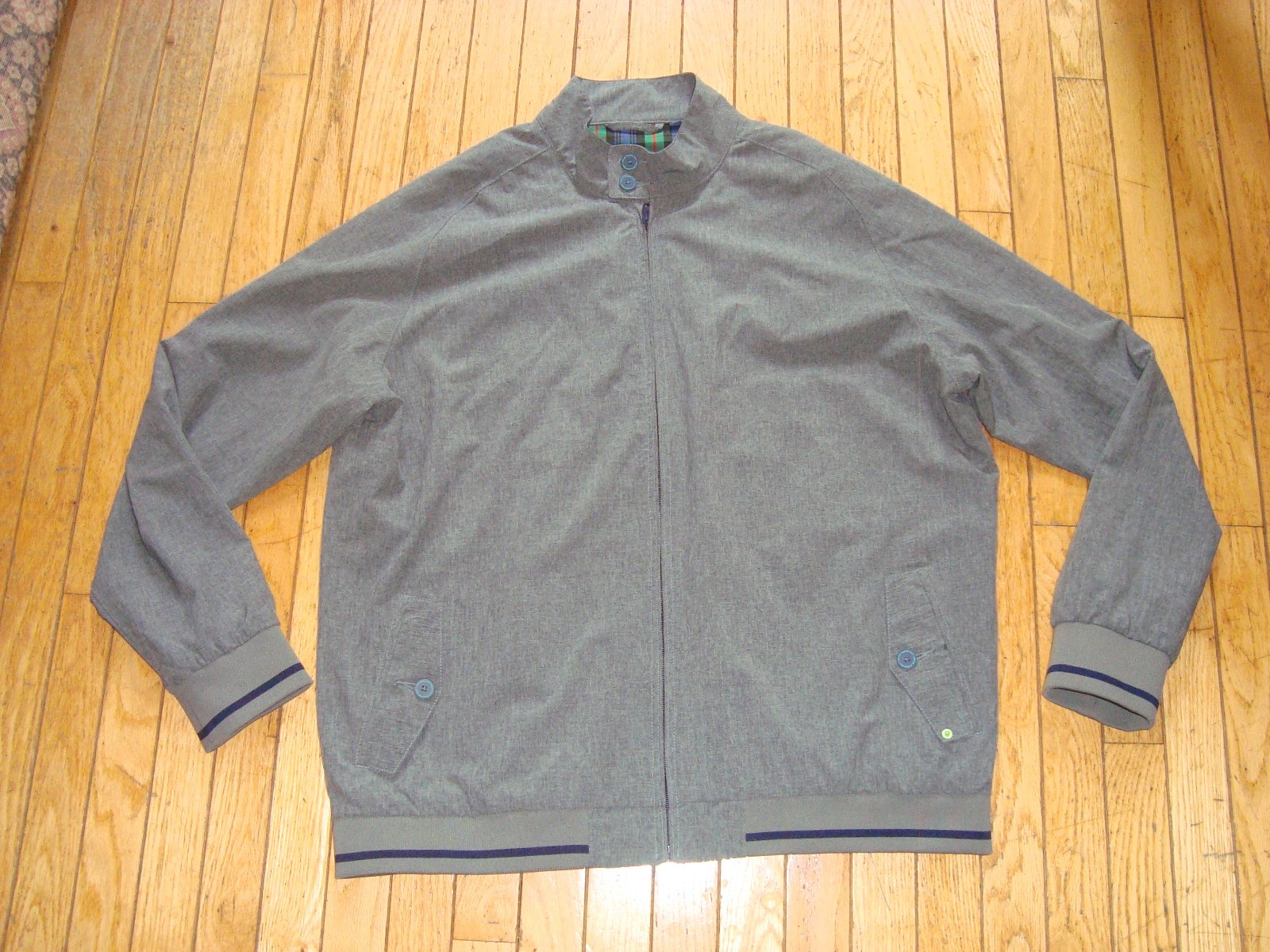 WILLIAM MURRAY MEN'S ZIP UP GRAY GOLF JACKET SIZE XXL 2XL HARDLY WORN!