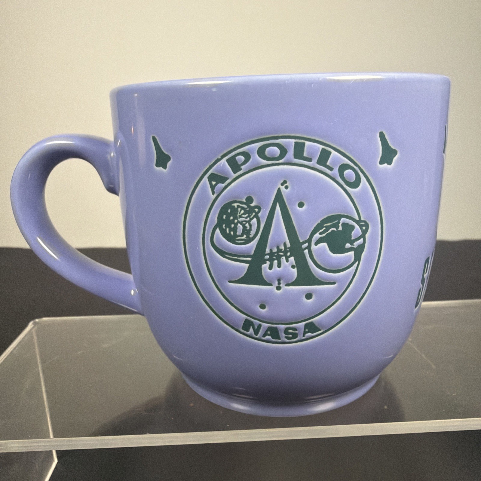 NASA Kennedy Space Center Apollo Shuttle Mug Souvenir Cup Two-Tone Embossed