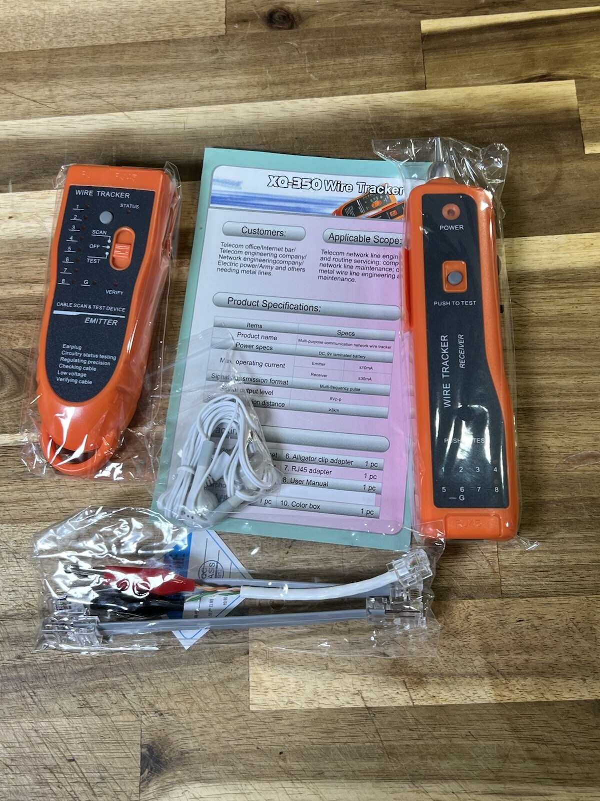 Wire Tester RJ45 RJ11 Cable Tracker Line Finder Multifunction Wire Tracker Ether