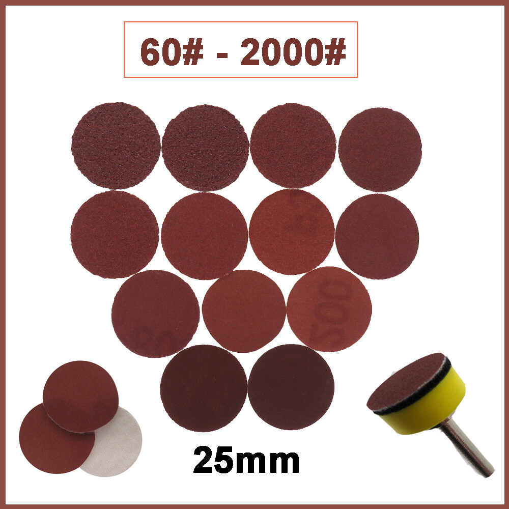 25mm Sanding Discs DA Pads Sandpaper 1 inch Orbital Hook and Loop Grit 60-2000