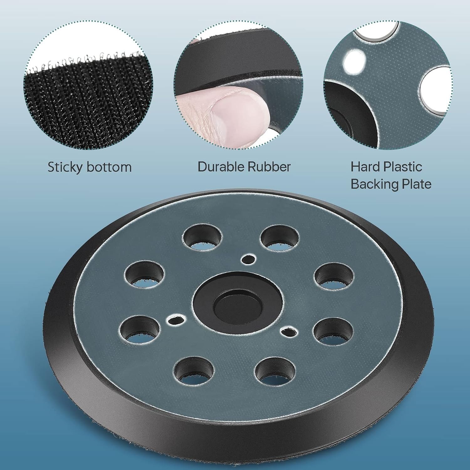 High-Performance 5-Inch Sanding Pad Replacement - Easy Installation, 240 Grit