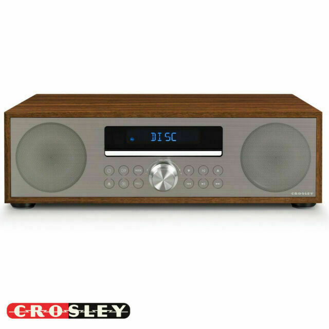 Crosley CR3501A-WA Fleetwood Clock Radio & CD Player w/ Bluetooth - Walnut