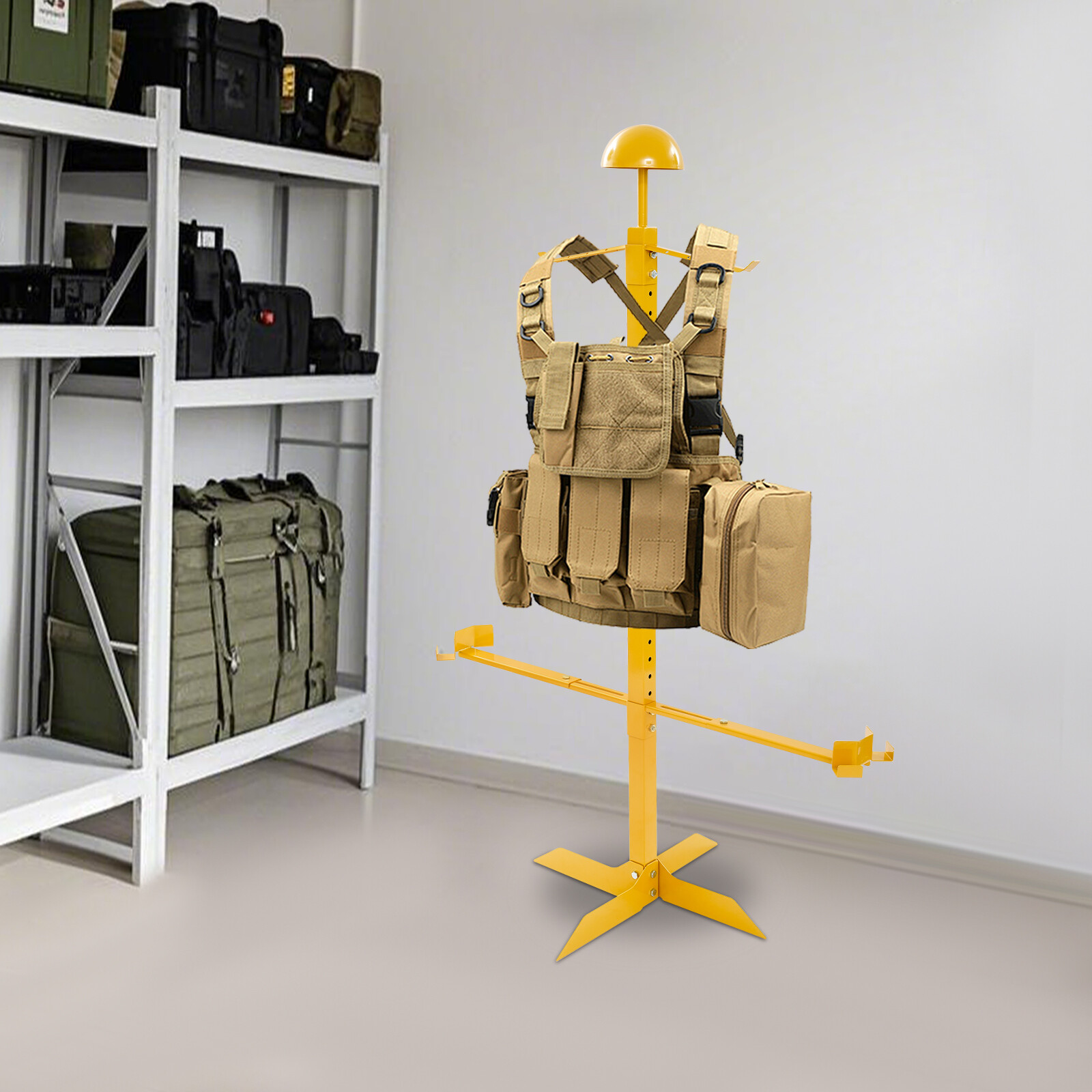 Tactical Military Gear Stand Versatile Storage Heavy Duty Helmet Vest Gear Stand