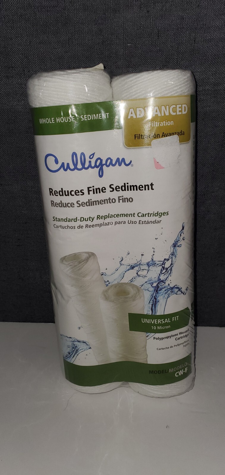 Culligan CW-F Sediment Cartridges 2 Pk Replacement 12,000 Gal 10 Micron Level 3