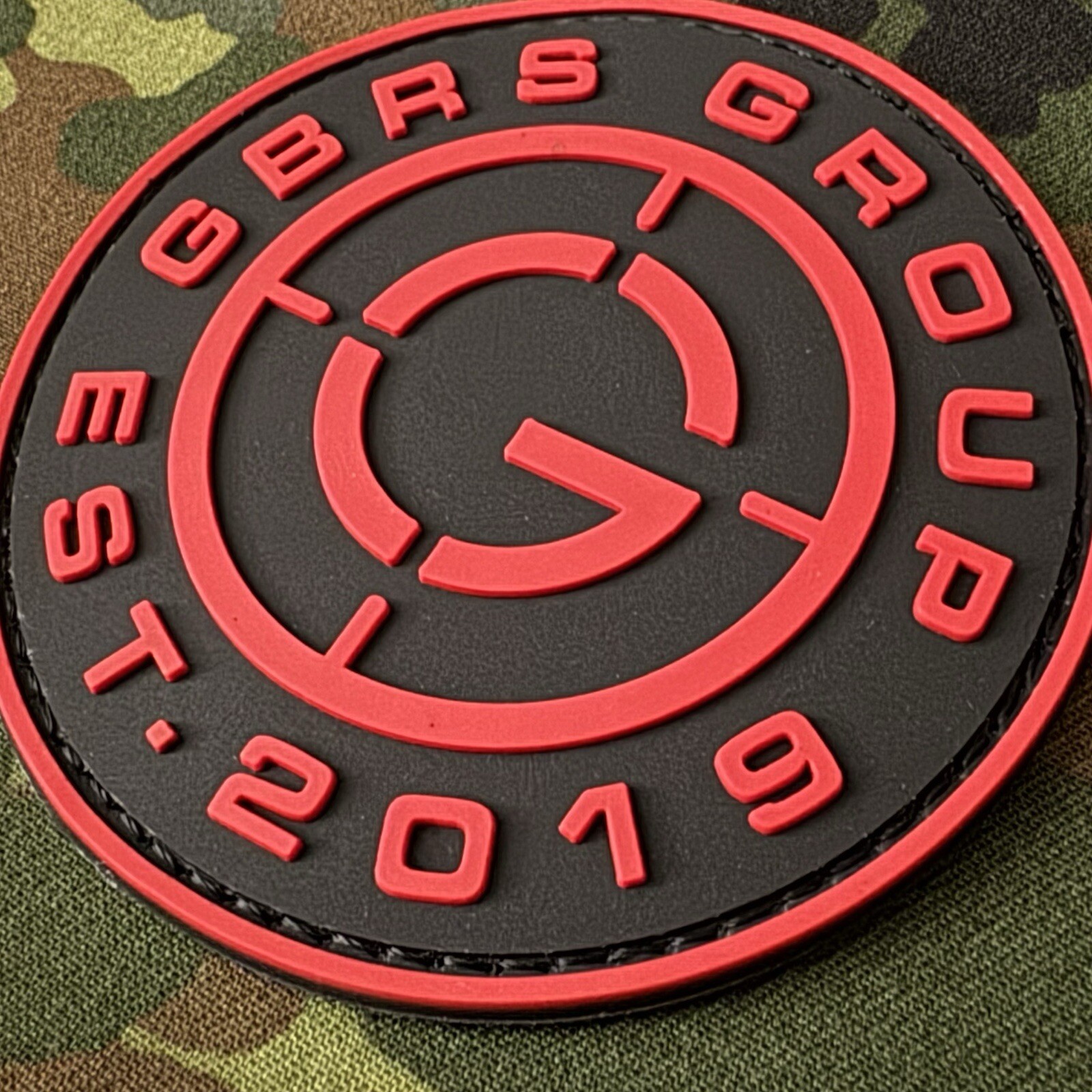GBRS GROUP PVC Patch Hook Back Global Battlefield Research Solutions RED