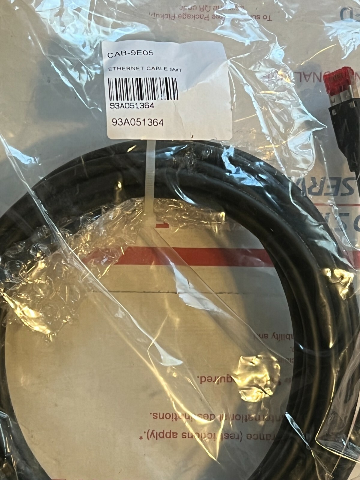 Datalogic CAB-9E05 Ethernet Cable 5MT Black nos No Box